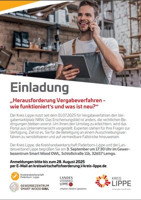 Einladung „Herausforderung Vergabeverfahren - wie funktioniert‘s und was ist neu?“