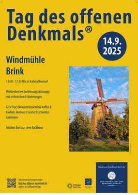 Plakat Tag des offenen Denkmals 2025 - Familie Brink / Museumsverein Kalletal Plakat Tag des offenen Denkmals 2025